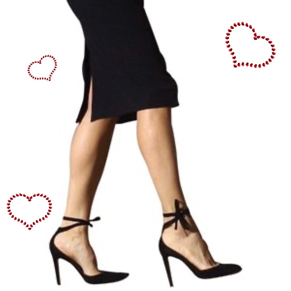 Gianvito Rossi Blue Suede Dorsay Ankle Strap Heels - Picture 6 of 13